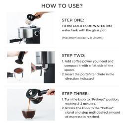 PETRUS Espressomaschine: Einfacher Latte & Cappuccino